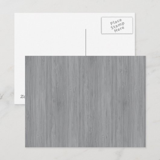 Ash Grey Bamboo Wood Grain Kijk uit Briefkaart (Voorkant / Achterkant)