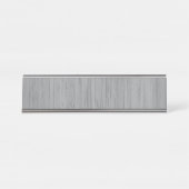 Ash Grey Bamboo Wood Grain Kijk uit Bureau Naambordje (Voorkant)