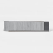 Ash Grey Bamboo Wood Grain Kijk uit Bureau Naambordje (Voorkant)