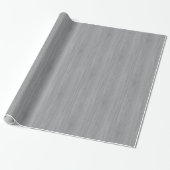 Ash Grey Bamboo Wood Grain Kijk uit Cadeaupapier (Uitgerold)