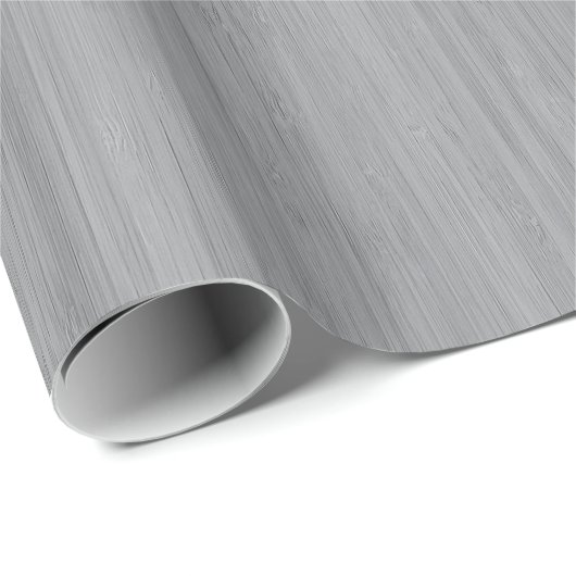 Ash Grey Bamboo Wood Grain Kijk uit Cadeaupapier (Rol Hoek)
