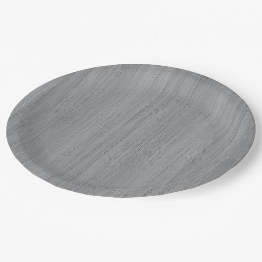 Ash Grey Bamboo Wood Grain Kijk uit Papieren Bordje (Gekanteld)