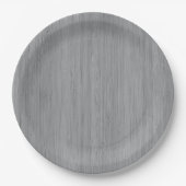 Ash Grey Bamboo Wood Grain Kijk uit Papieren Bordje (Voorkant)