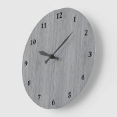 Ash Grey Bamboo Wood Grain Kijk uit Vierkante Klok (Hoek)
