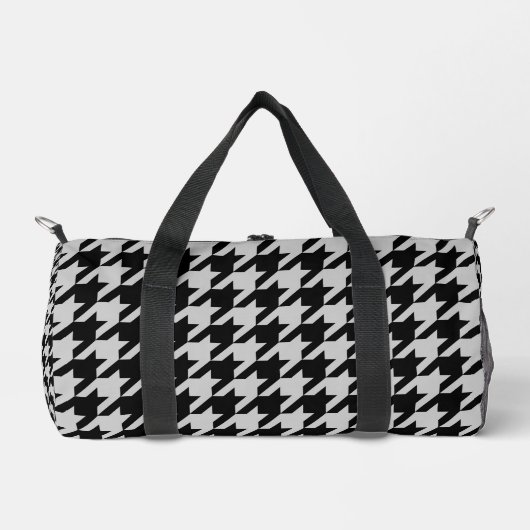 Ash Grey Black Houndstooth Check Plunjezak (Voorkant)