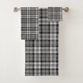 Ash Grey Blackwatch Campbell Tartan Plaid Bad Handdoek (Insitu)