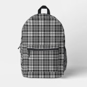 Ash Grey Blackwatch Campbell Tartan Plaid Bedrukte Rugzak (Voorkant)