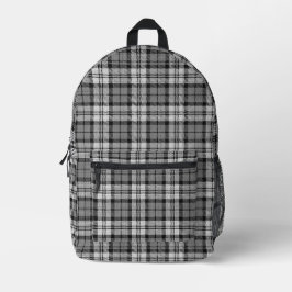 Ash Grey Blackwatch Campbell Tartan Plaid Bedrukte Rugzak