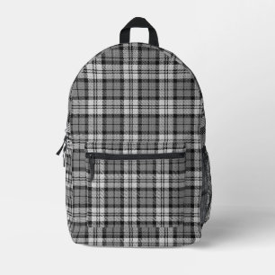 Ash Grey Blackwatch Campbell Tartan Plaid Bedrukte Rugzak