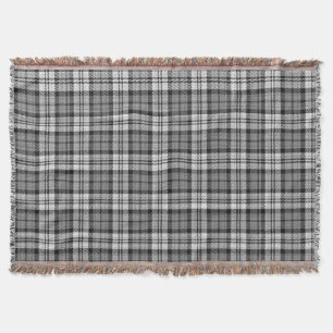 Ash Grey Blackwatch Campbell Tartan Plaid Deken