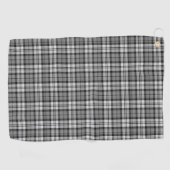 Ash Grey Blackwatch Campbell Tartan Plaid Golfhanddoek (Horizontaal)