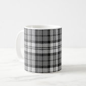 Ash Grey Blackwatch Campbell Tartan Plaid Koffiemok (Voorkant links)