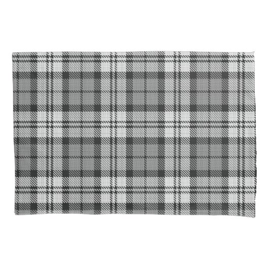 Ash Grey Blackwatch Campbell Tartan Plaid Kussensloop (Voorkant)