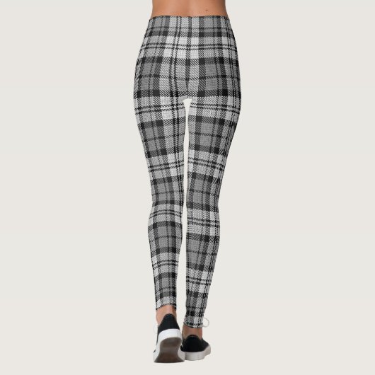 Ash Grey Blackwatch Campbell Tartan Plaid Leggings (Achterkant)