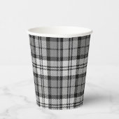 Ash Grey Blackwatch Campbell Tartan Plaid Papieren Bekers (Rechts)
