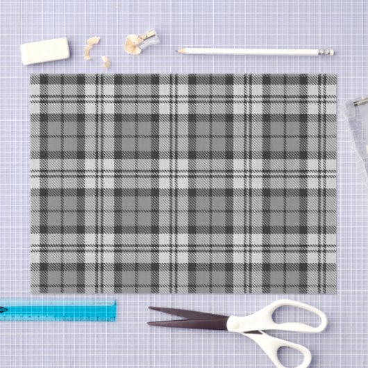 Ash Grey Blackwatch Campbell Tartan Plaid Tissuepapier (Craft)