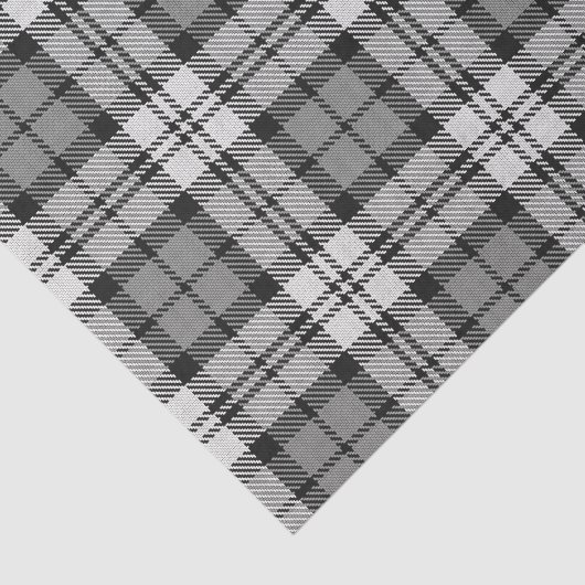 Ash Grey Blackwatch Campbell Tartan Plaid Tissuepapier (Detail)