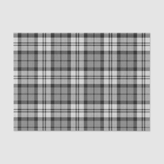 Ash Grey Blackwatch Campbell Tartan Plaid Tissuepapier (Voorkant)