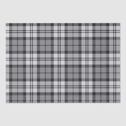Ash Grey Blackwatch Campbell Tartan Plaid Tissuepapier (Voorkant)
