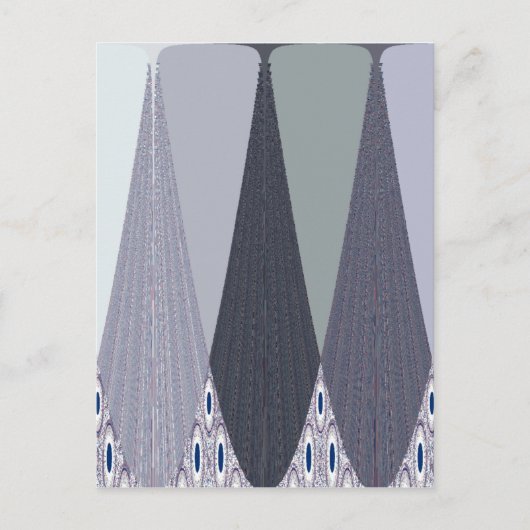 Ash Grey Chevron Stippen Art Print Briefkaart (Voorkant)