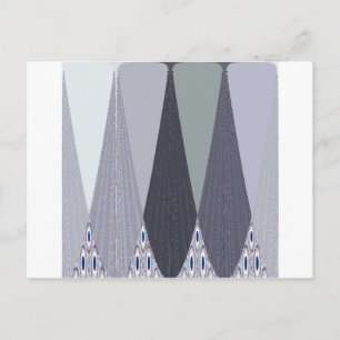 Ash Grey Chevron Stippen Art Print Briefkaart
