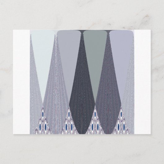 Ash Grey Chevron Stippen Art Print Briefkaart (Voorkant)