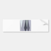 Ash Grey Chevron Stippen Art Print Bumpersticker (Voorkant)