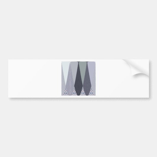 Ash Grey Chevron Stippen Art Print Bumpersticker (Voorkant)