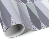 Ash Grey Chevron Stippen Art Print Cadeaupapier (Rol Hoek)