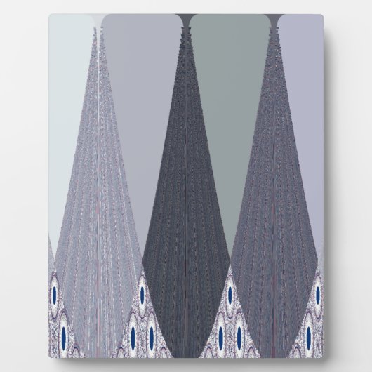 Ash Grey Chevron Stippen Art Print Fotoplaat (Voorkant)