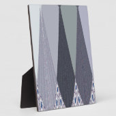 Ash Grey Chevron Stippen Art Print Fotoplaat (Zijkant)