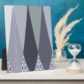 Ash Grey Chevron Stippen Art Print Fotoplaat (Zijkant)