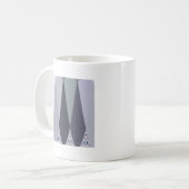 Ash Grey Chevron Stippen Art Print Koffiemok (Voorkant links)