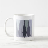 Ash Grey Chevron Stippen Art Print Koffiemok (Links)