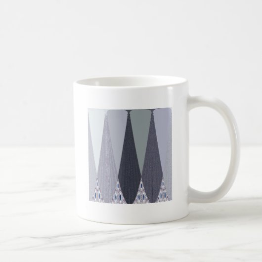 Ash Grey Chevron Stippen Art Print Koffiemok (Rechts)