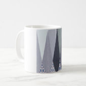 Ash Grey Chevron Stippen Art Print Koffiemok (Voorkant links)