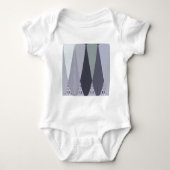 Ash Grey Chevron Stippen Art Print Romper (Voorkant)