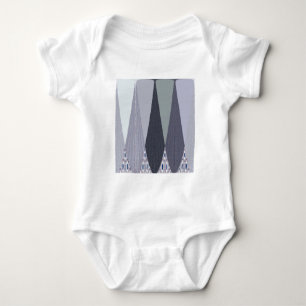 Ash Grey Chevron Stippen Art Print Romper