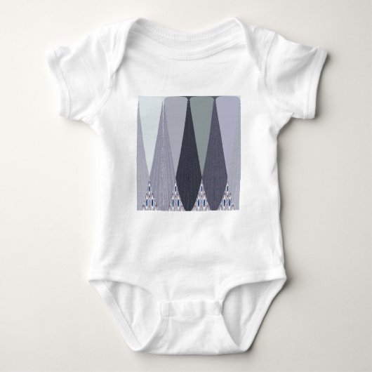 Ash Grey Chevron Stippen Art Print Romper (Voorkant)