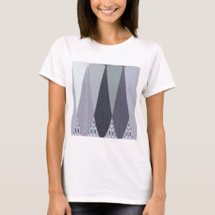 Ash Grey Chevron Stippen Art Print T-shirt