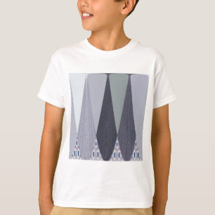 Ash Grey Chevron Stippen Art Print T-shirt