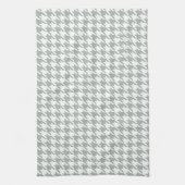 Ash Grey; Grijze Houndstooth Theedoek (Verticaal)