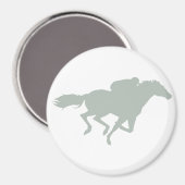 Ash Grey Paard Racing Magneet (Voorkant / Achterkant)