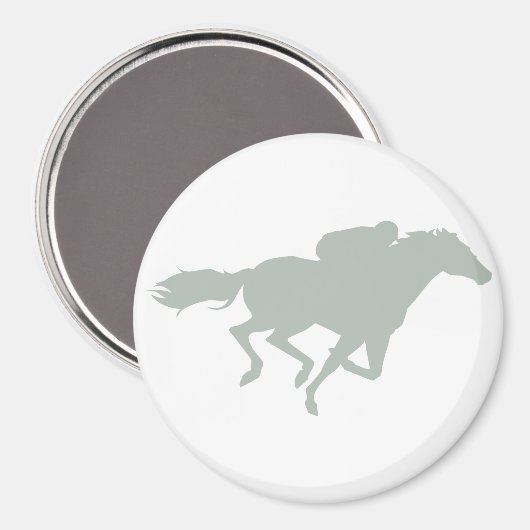 Ash Grey Paard Racing Magneet (Voorkant / Achterkant)