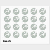 Ash Grey Running Ronde Sticker (Vel)
