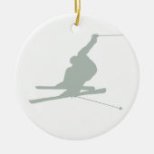 Ash Grey Snow Ski Keramisch Ornament (Voorkant)
