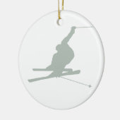 Ash Grey Snow Ski Keramisch Ornament (Links)