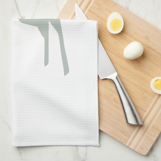 Ash Grey Snow Ski Theedoek (Quarter Fold)