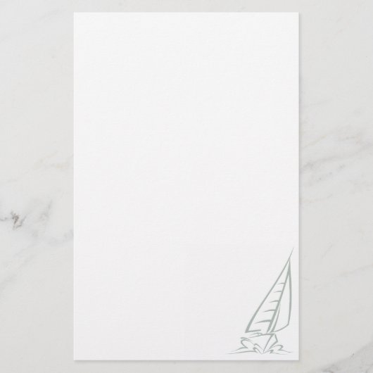 Ash Grey Zeilen Briefpapier (Voorkant)