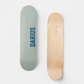 Ash Grijs Moderne naam | Klassiek Trendy Persoonlijk Skateboard (Voorkant)